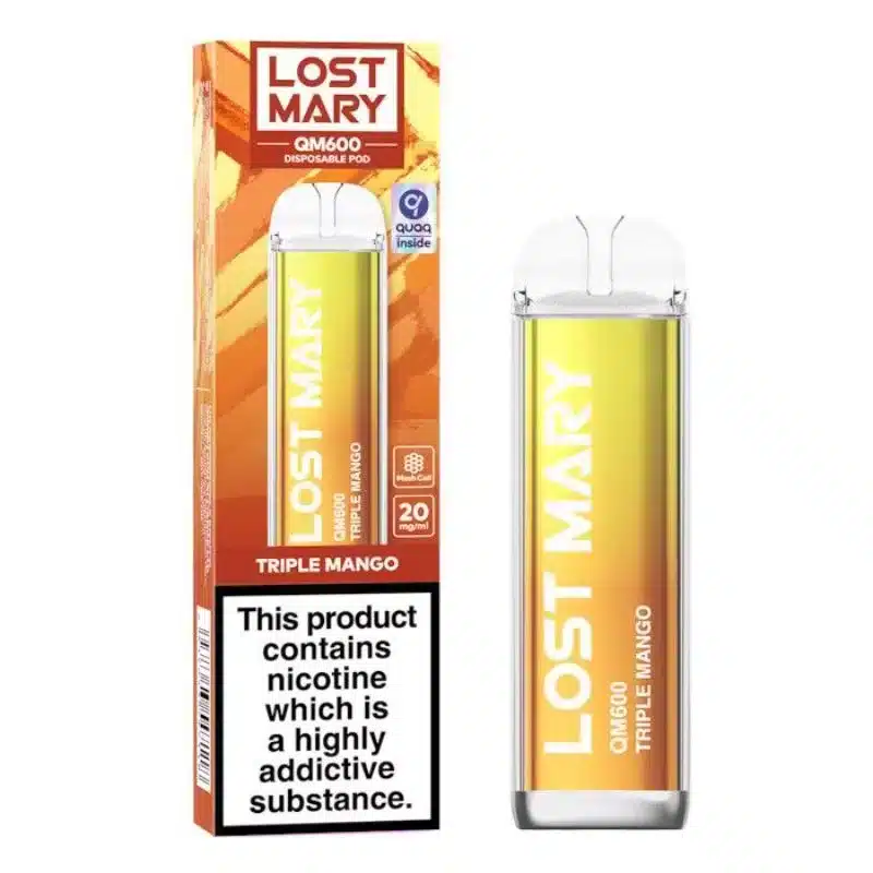 Triple Mango Lost Mary QM600 Disposable Vape DIY E Liquids