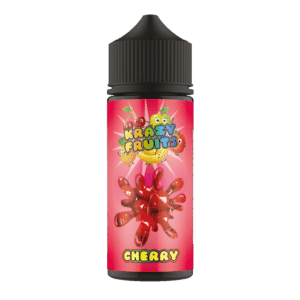 What you get with this e-liquid. Cherry Shortfill E-Liquid 100ml by Krazy Fruits 100ml of E-Liquid 0mg Nicotine 80% vg 20% pg blend Made in the UK Designed for Sub Ohm Vaping Favour Profile: Cherry