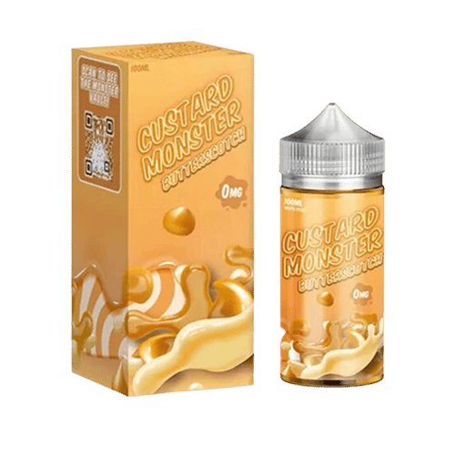 Butterscotch Custard Shortfill E-Liquid 100ml by Jam Monster