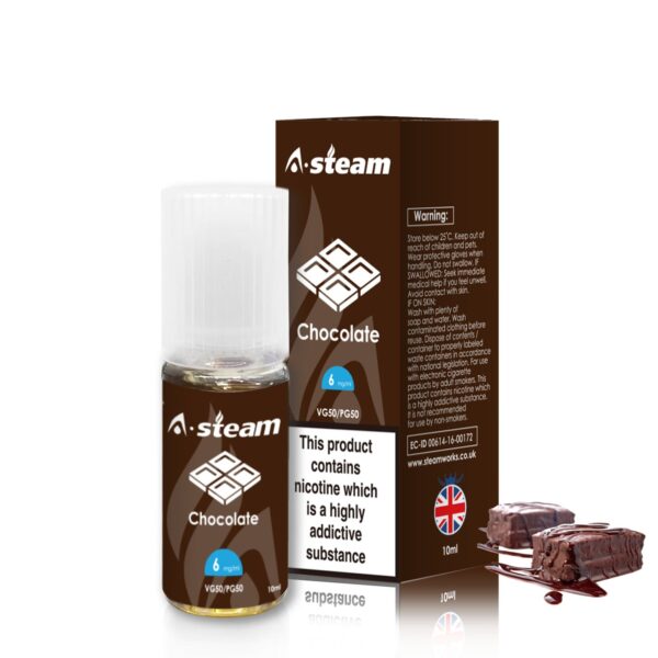 Chocolate 10ml E-Liquid By A Steam BOX of 10