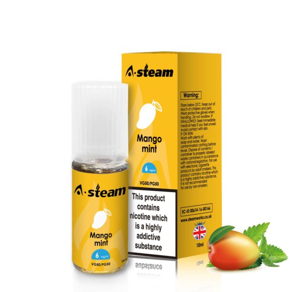 Mango Mint 10ml E-Liquid By A Steam BOX of 10