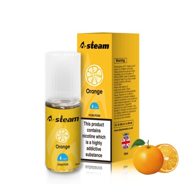Orange 10ml E-Liquid By A Steam BOX of 10