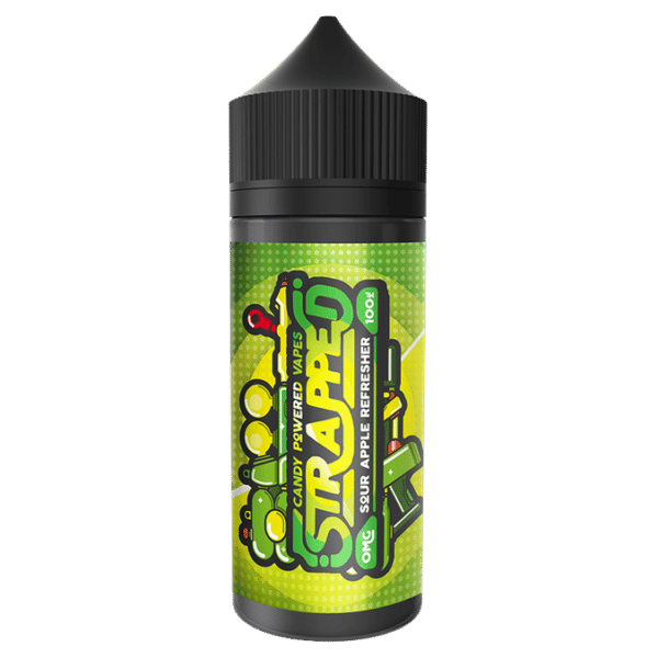 Sour Apple Refresher 100ml Shortfill E-Liquid By Strapped