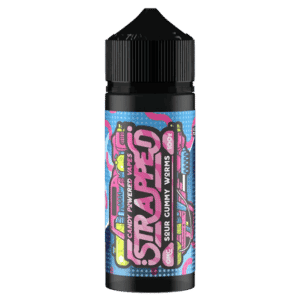 Sour Gummy Worms 100ml Shortfill E-Liquid By Strapped