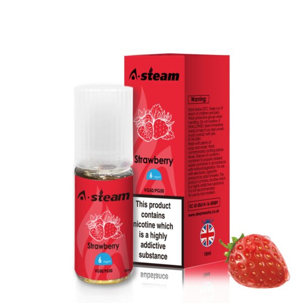 Strawberry 10ml E-Liquid By A Steam Box of 10