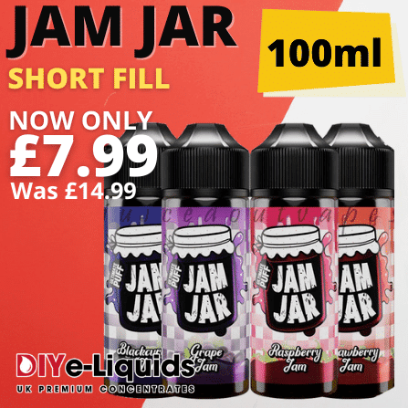 Jam Jar 100ml Shortfill E-Liquid Ultimate Juice