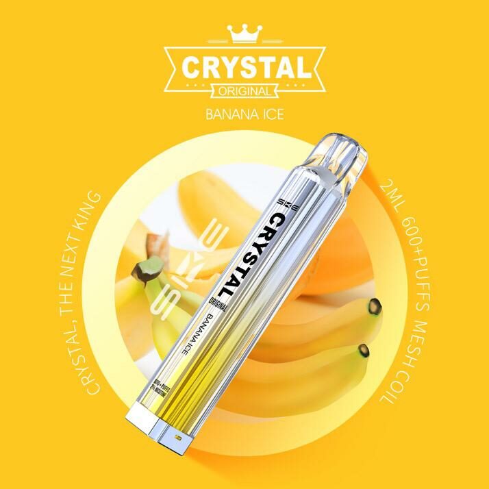 crystal bar 600 puff banana ice