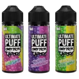 Ultimate Puff Candy Drops Range 100ml Shortfill E Liquid