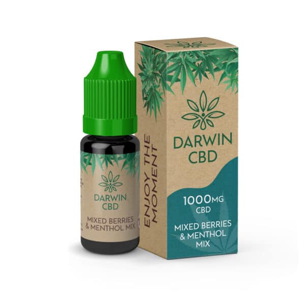 Darwin CBD 10ml E-Liquid 1000mg Isolate-mixed berries menthol