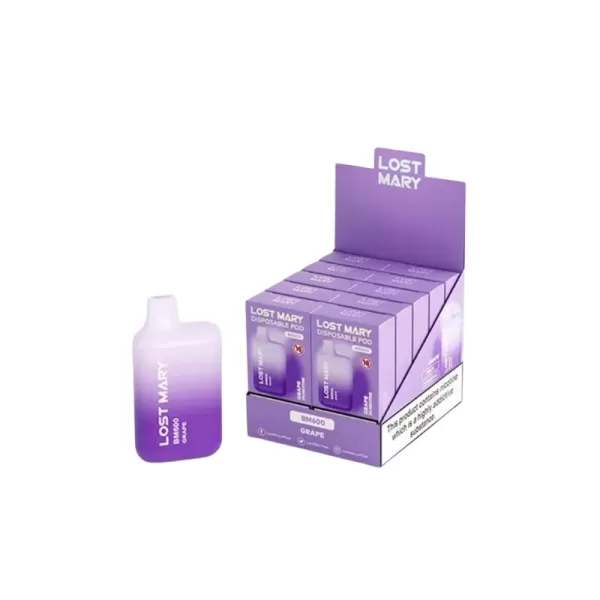 Lost Mary BM600 Disposable Vapes Pack of 10 Multipack grape