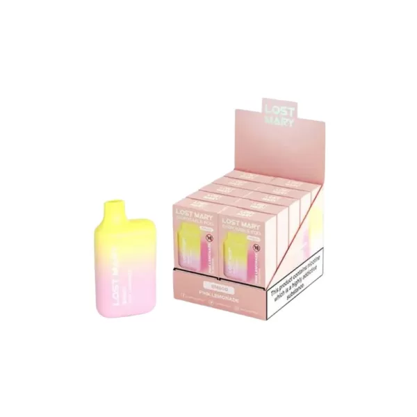 Lost Mary BM600 Disposable Vapes Pack of 10 Multipack pink lemonade