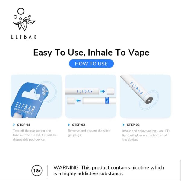 Elf Bar Cigalike Disposable Vape Kit DIY E Liquids