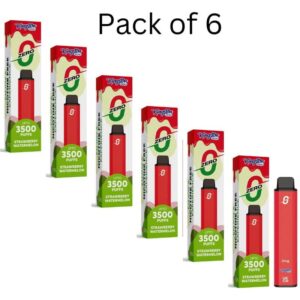 Kingston No Nicotine Disposable Vape 3500 Puffs (Pack of 6)