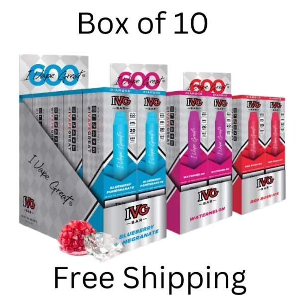 IVG Diamond Disposable Vapes Bar 600 Puffs (Box of 10)