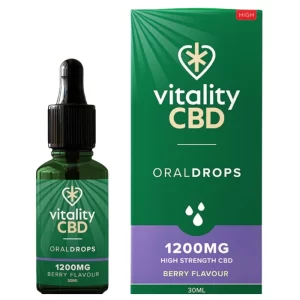 Vitality CBD 30ml Oral Drops 600MG-2400MG Berry Flavour