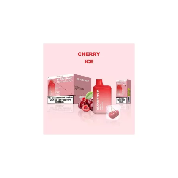 BLOODY MARY DISPOSABLE VAPE KIT 10 X MULTIPACK CHERRY ICE