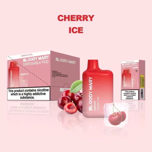 Bloody Mary 600 Puff Disposable Vape Kit cherry ice