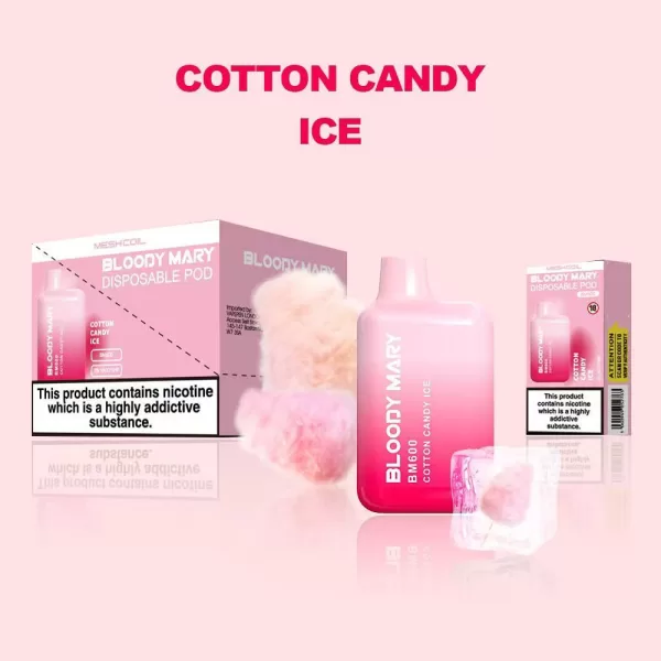 Bloody Mary 600 Puff Disposable Vape Kit cotton candy