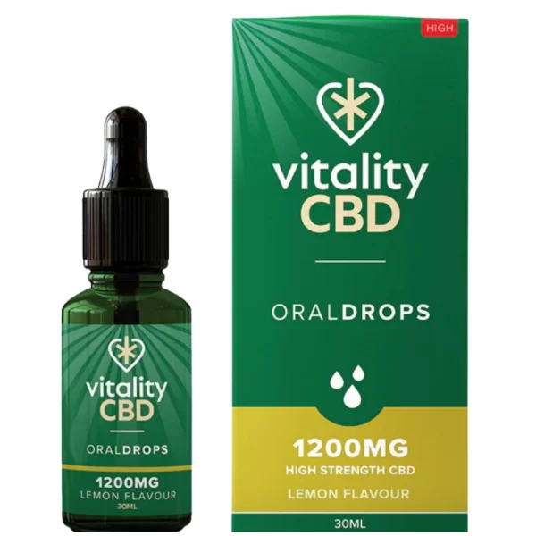 Vitality CBD 30ml Oral Drops 600MG-2400MG Lemon Flavour