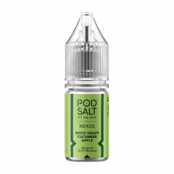 Nexus 10ml Nic Salt E-Liquid By Pod Salt white grape cucumber