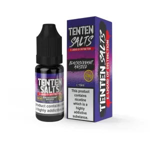 Blackcurrant Aniseed 10ml Nic Salt E-Liquid by TenTen