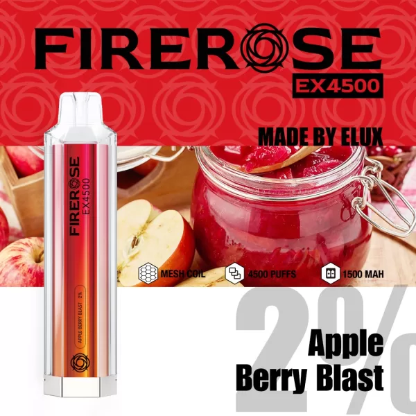 Elux FIREROSE EX 4500 Disposable Vape Kit apple berry blast