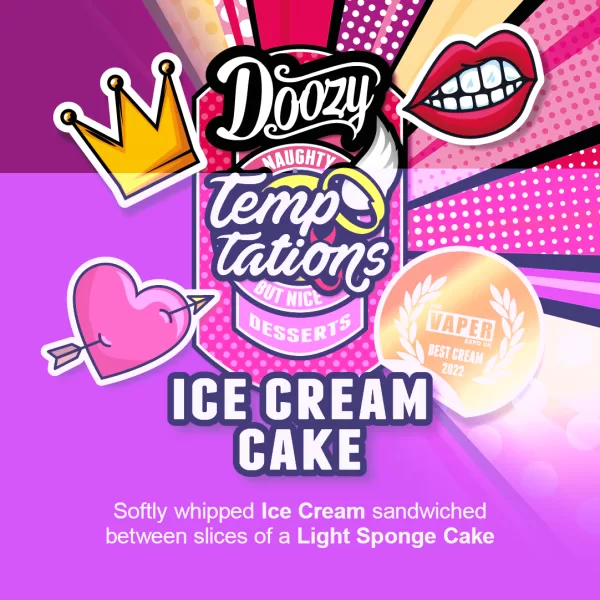 Ice Cream Cake 10ml Nic Salt E-Liquid by Doozy Temptations