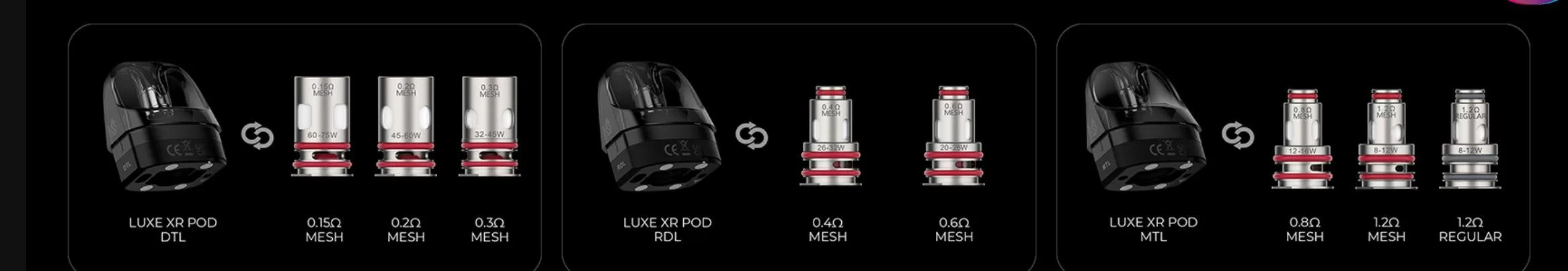 Vaporesso Luxe XR Max Vape Pod Kit replacment coils