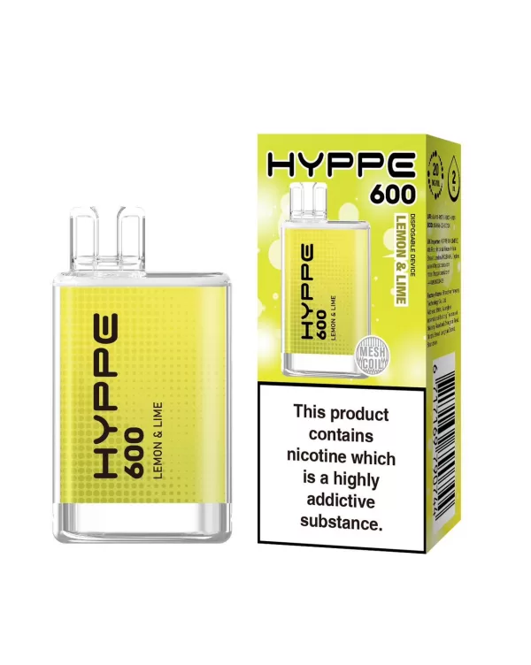 Hyppe 600 Puff Disposable Vape lemon lime