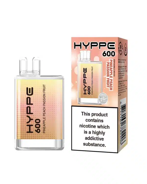 Hyppe 600 Puff Disposable Vape pineapple peach passionfruit