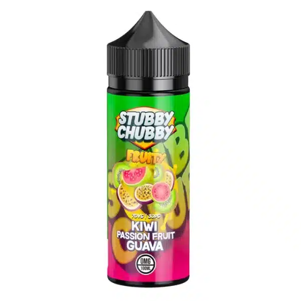 100ml Shortfill E-Liquid by Stubby Chubby kiwi passiofruit guava