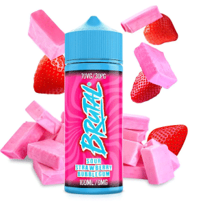 Sour Strawberry Bubble Gum - Brutal 100ml Shortfill E-Liquid By Just Juice