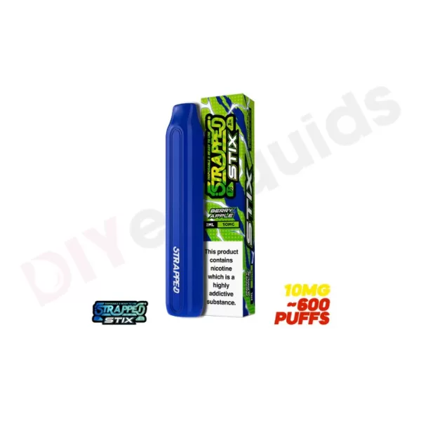 Strapped Stix 600 Puff Disposable Vape berry apple