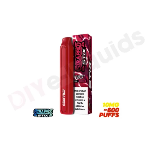 Strapped Stix 600 Puff Disposable Vape cherry cola