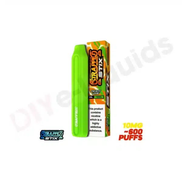 Strapped Stix 600 Puff Disposable Vape peach lime