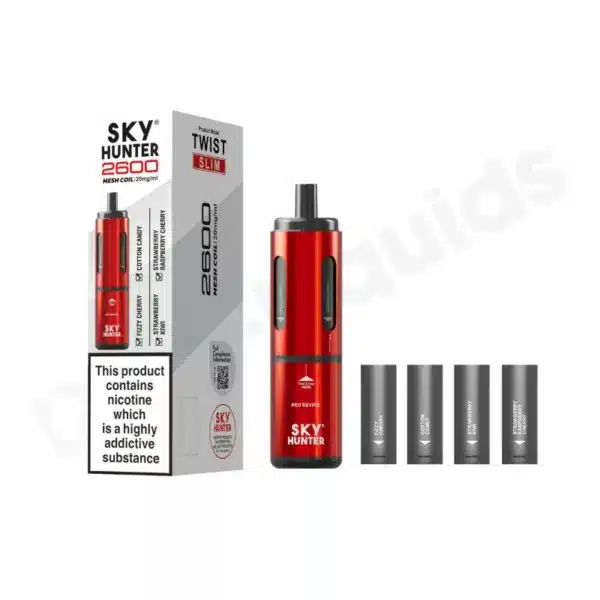 SKY HUNTER Slim 2600 Disposable Pod Kit red
