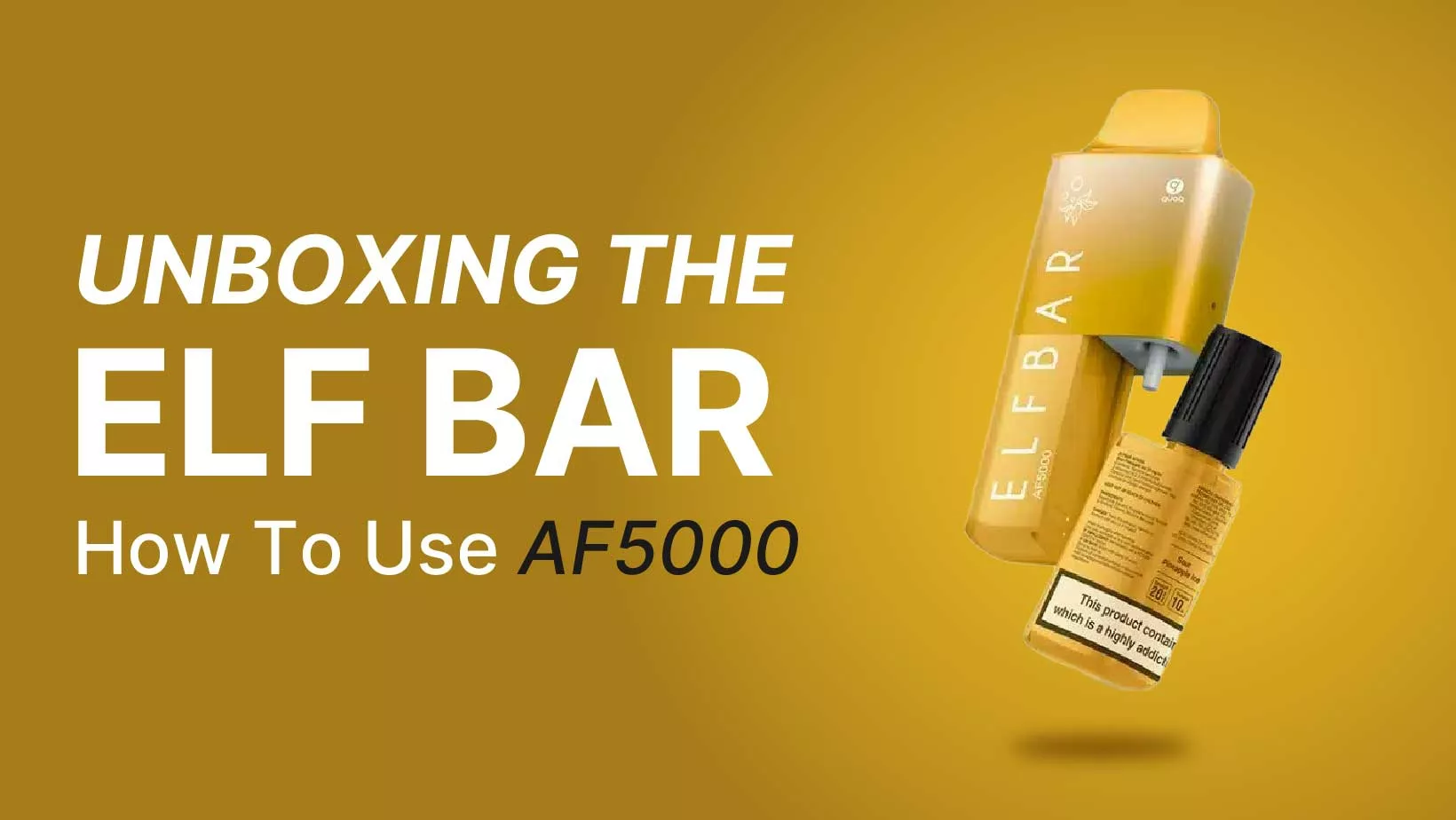 Unboxing The Elf Bar | How To Use AF5000