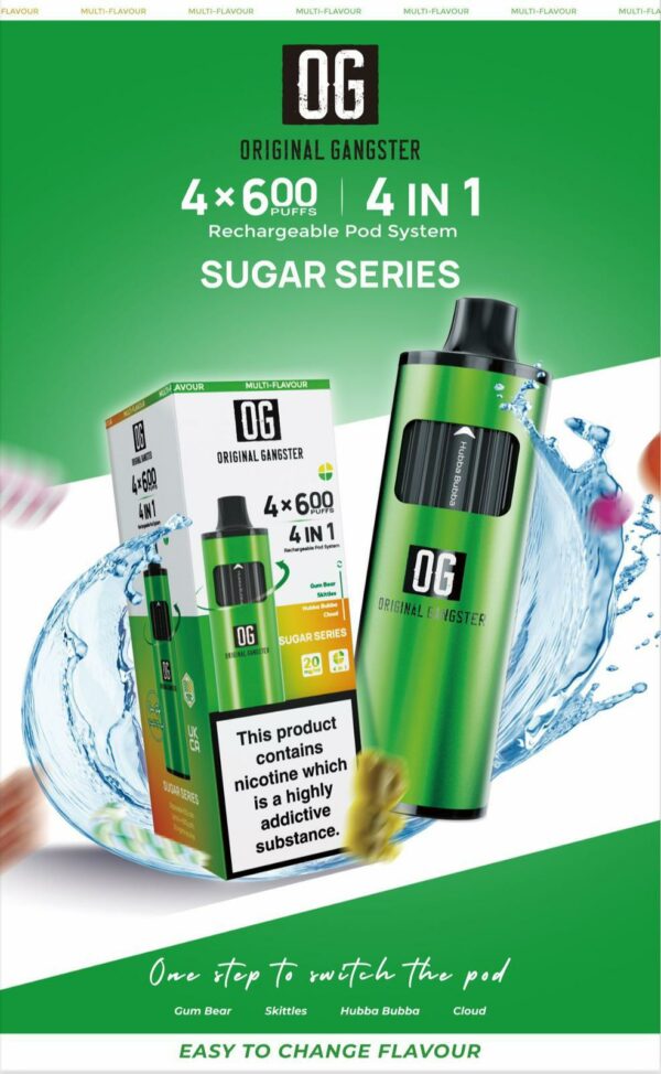 SUGAR SERIES OG 2600 Puff Disposable Vape KIT 4-IN-1