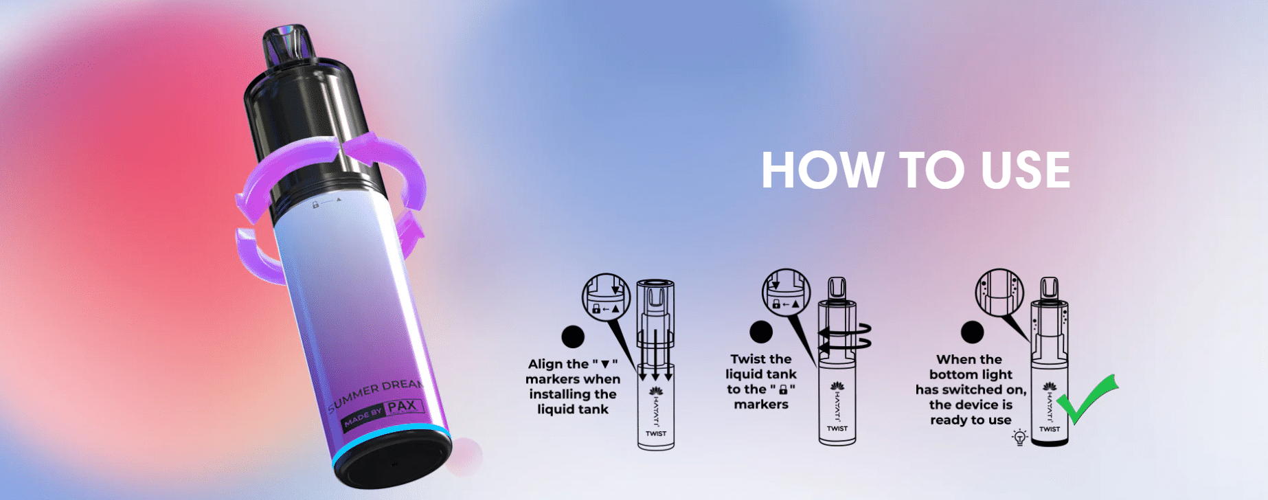 How to use the Hayati Twist 5000 Puffs Disposable Vape