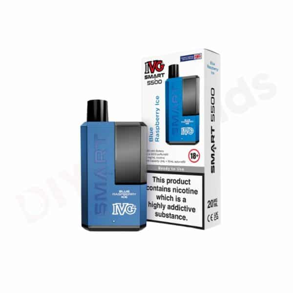 blue raspberry ice IVG SMART 5500 Puff Disposable Vape Kit