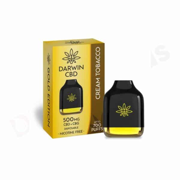 cream tobacco Darwin CBD+CBG Disposable Vape 500mg