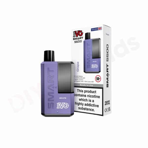 grape IVG SMART 5500 Puff Disposable Vape Kit