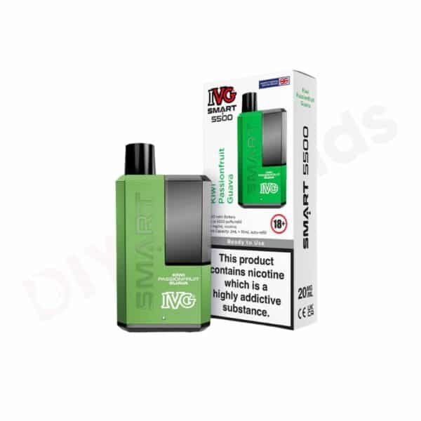 kiwi passion fruit guava IVG SMART 5500 Puff Disposable Vape Kit