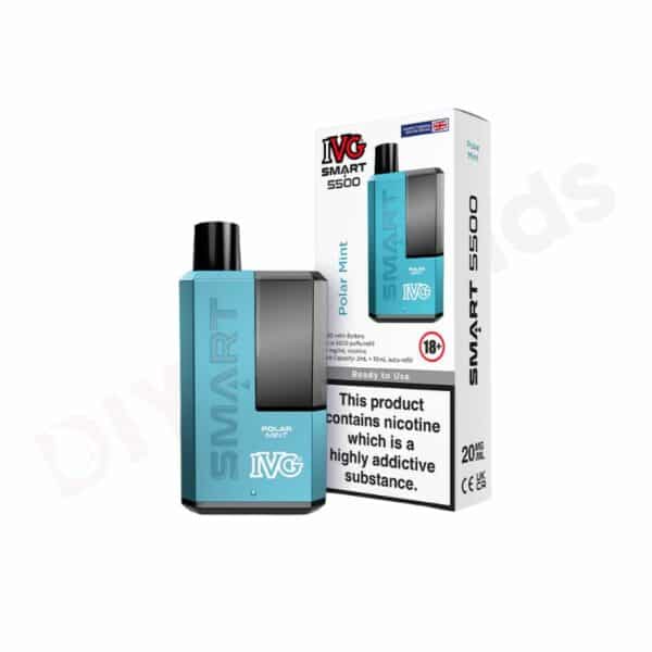 polar mint IVG SMART 5500 Puff Disposable Vape Kit