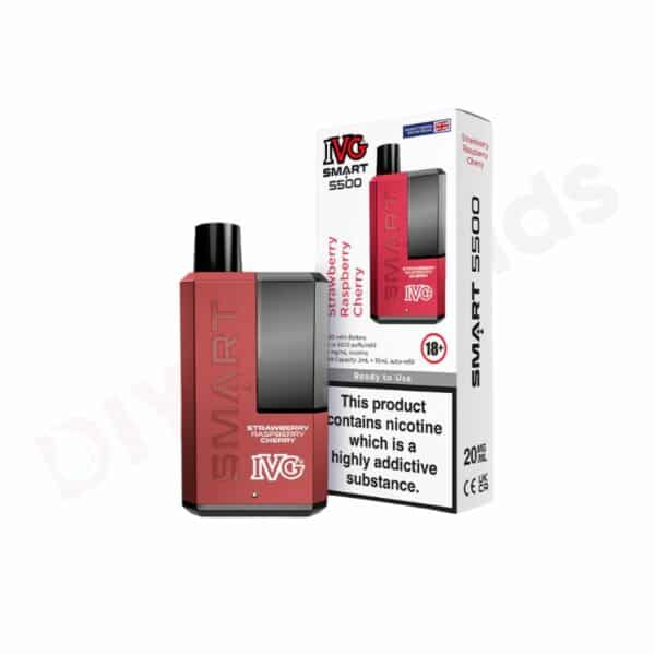 strawberry raspberry cherry IVG SMART 5500 Puff Disposable Vape Kit