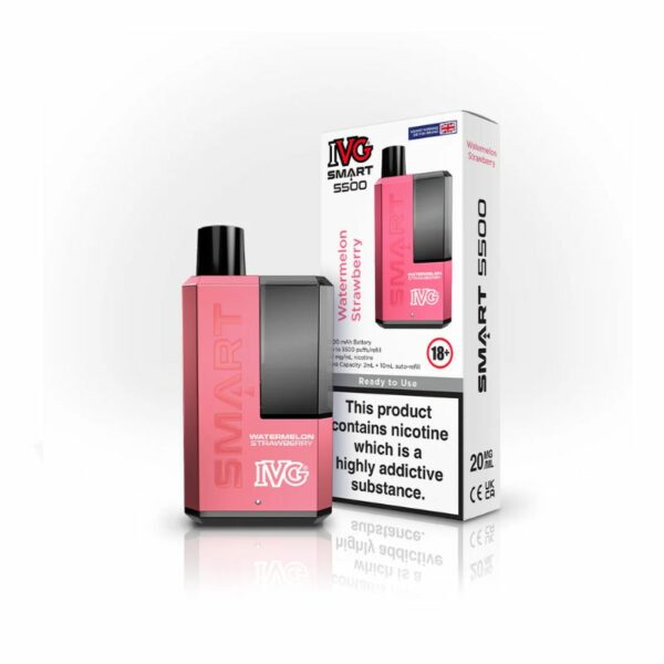 watermelon strawbweery IVG SMART 5500 Puff Disposable Vape Kit