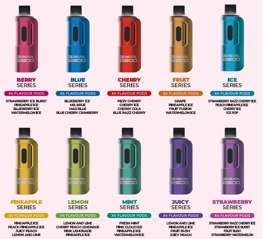 REVOL 2600 4in1 Flavour options