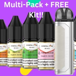 Crystal Fire Nic Salts E-liquid 10ml Multi-Pack + (Free Geekvape Kit)