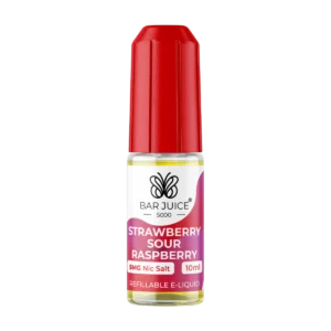 Strawberry Sour Raspberry 10ml Nic Salt By Bar Juice 5000