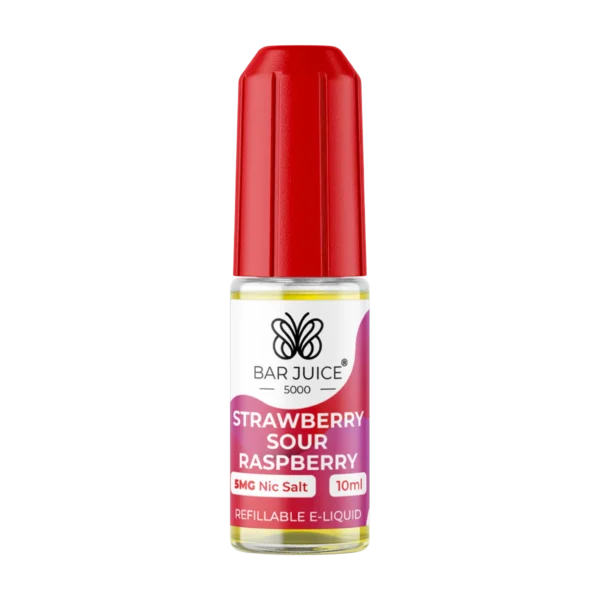 Strawberry Sour Raspberry 10ml Nic Salt By Bar Juice 5000